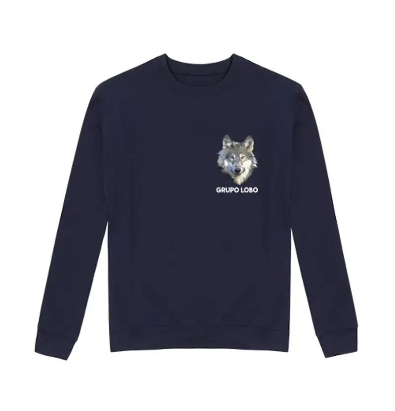 Felpa unisex lupo grigio, felpa unisex