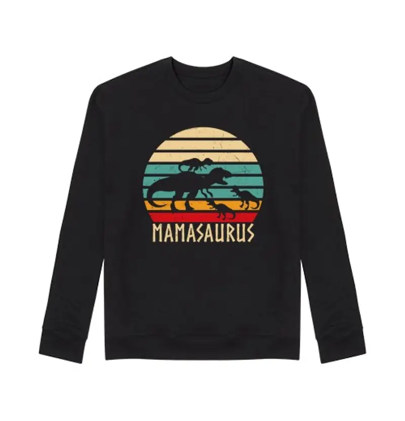Felpa unisex mamasaurus dinosauro divertente festa d