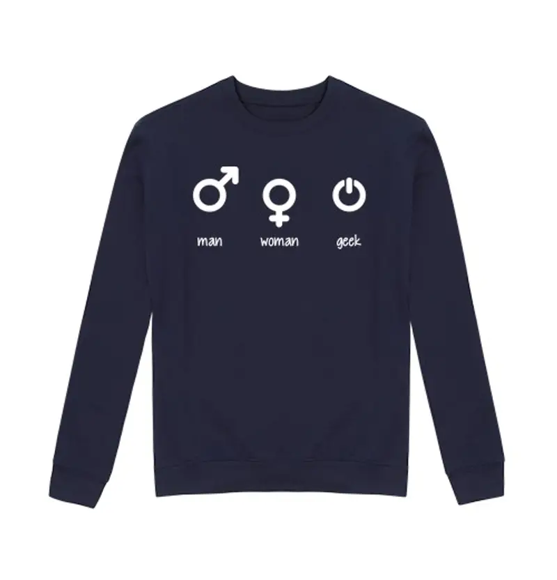 Felpa unisex man woman geek