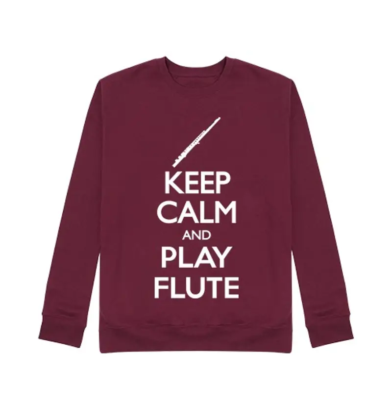 Felpa unisex mantieni la calma e il flauto