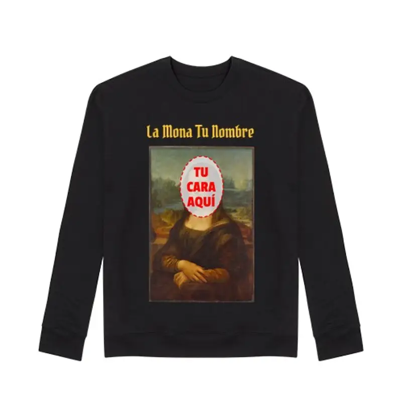 Felpa unisex Monna Lisa con la tua faccia