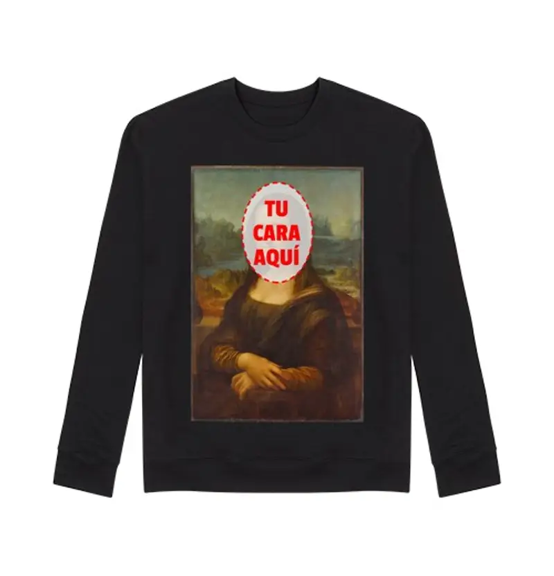 Felpa unisex Monna Lisa con la tua faccia