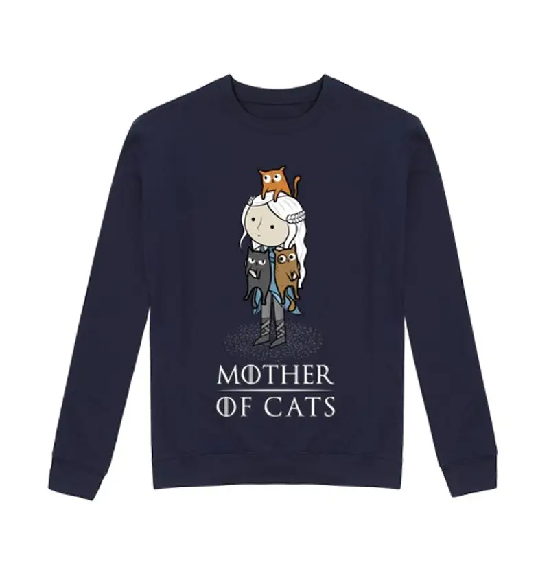 Felpa unisex mother of cats - mamma di gatto os - sc