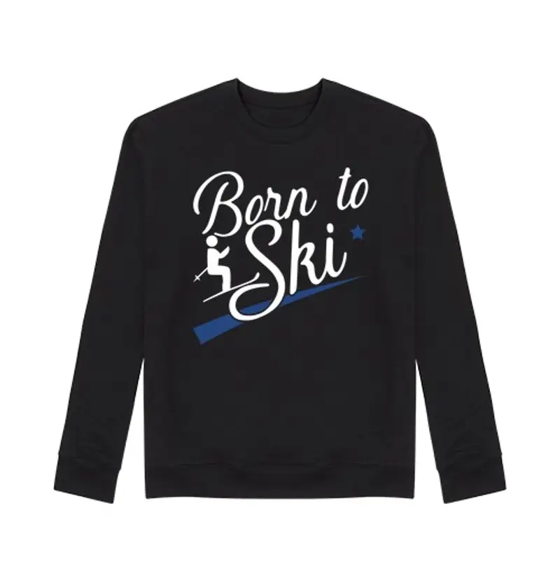 Felpa unisex nato a sciare