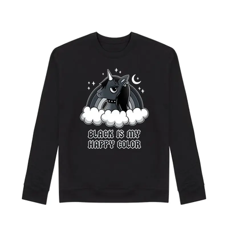 Felpa unisex nero unico rn