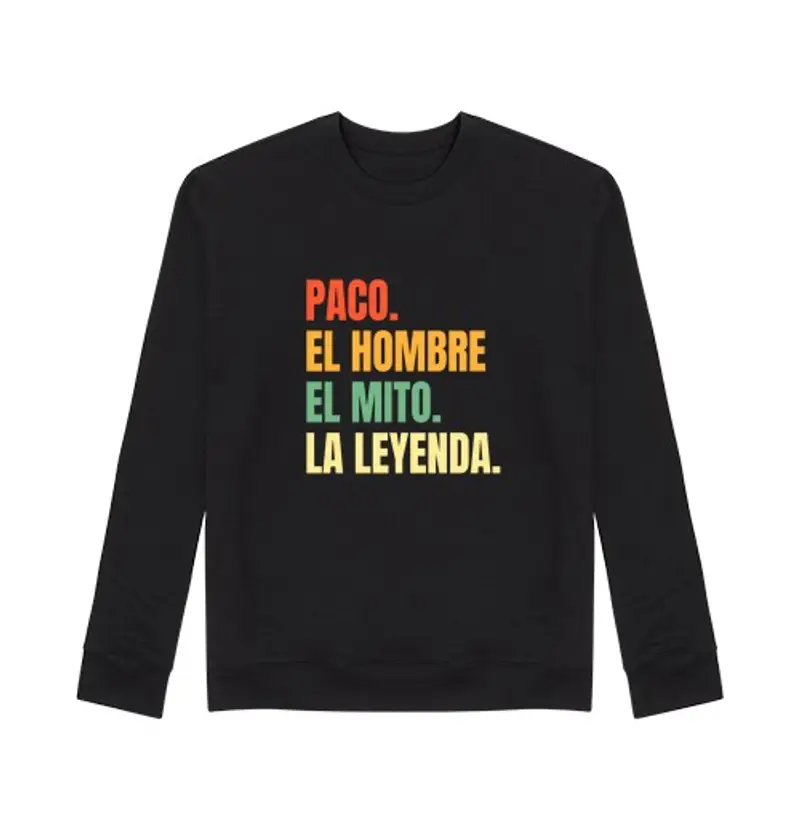 Felpa unisex nome paco regalo di compleanno anni