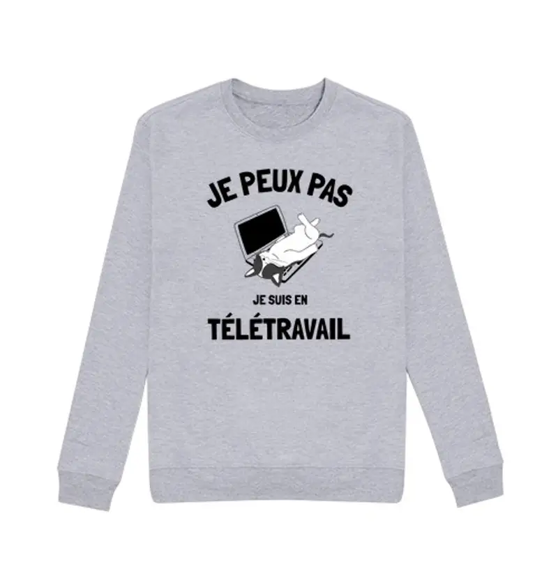 Felpa unisex Non riesco a telelavoro chat umoristich