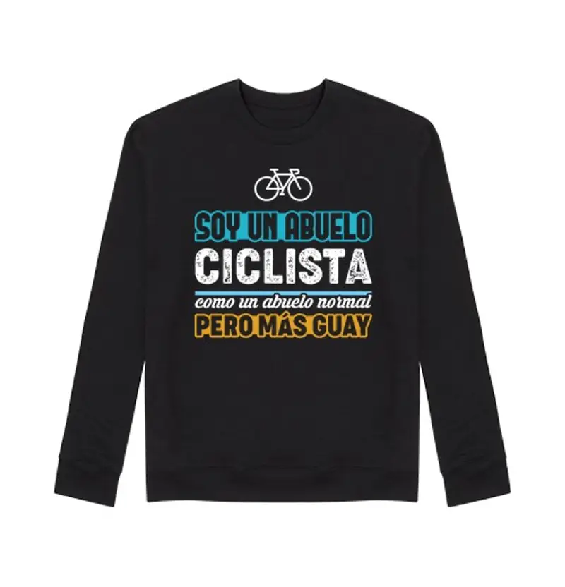 Felpa unisex nonno ciclista