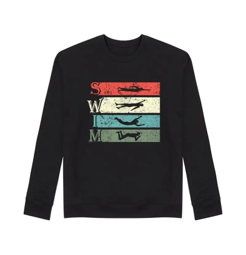 Felpa unisex nuotatori nuotatori vintage retrò nuota