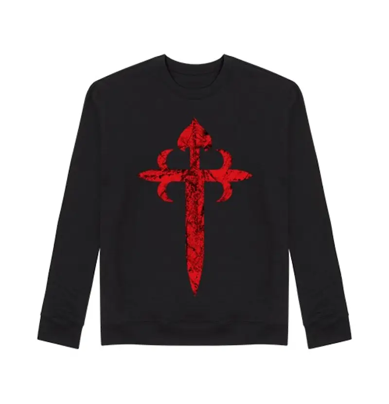 Felpa unisex ordine di santiago cross eroso
