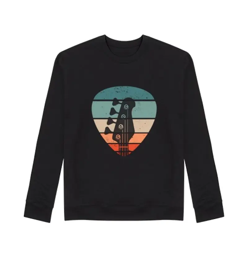 Felpa unisex paletta per basso vintage per