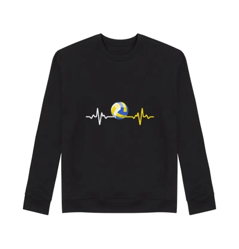 Felpa unisex pallavolo battito cardiaco