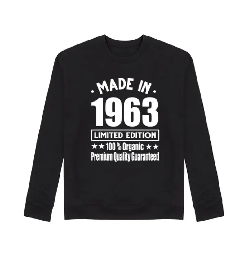 Felpa unisex prodotto nel 1963 vintage retrò limitat