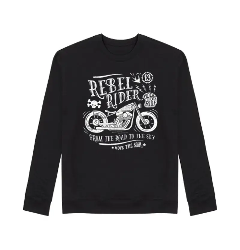 Felpa unisex rider ribelle dalla road verso il cielo