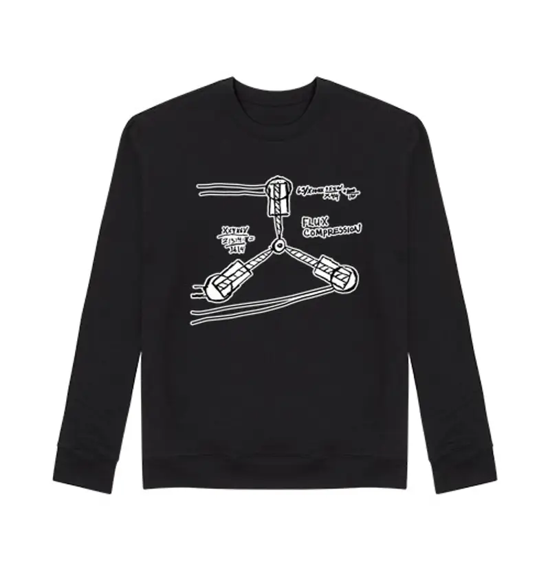 Felpa unisex ritorno al futuro: condensatore fluzo