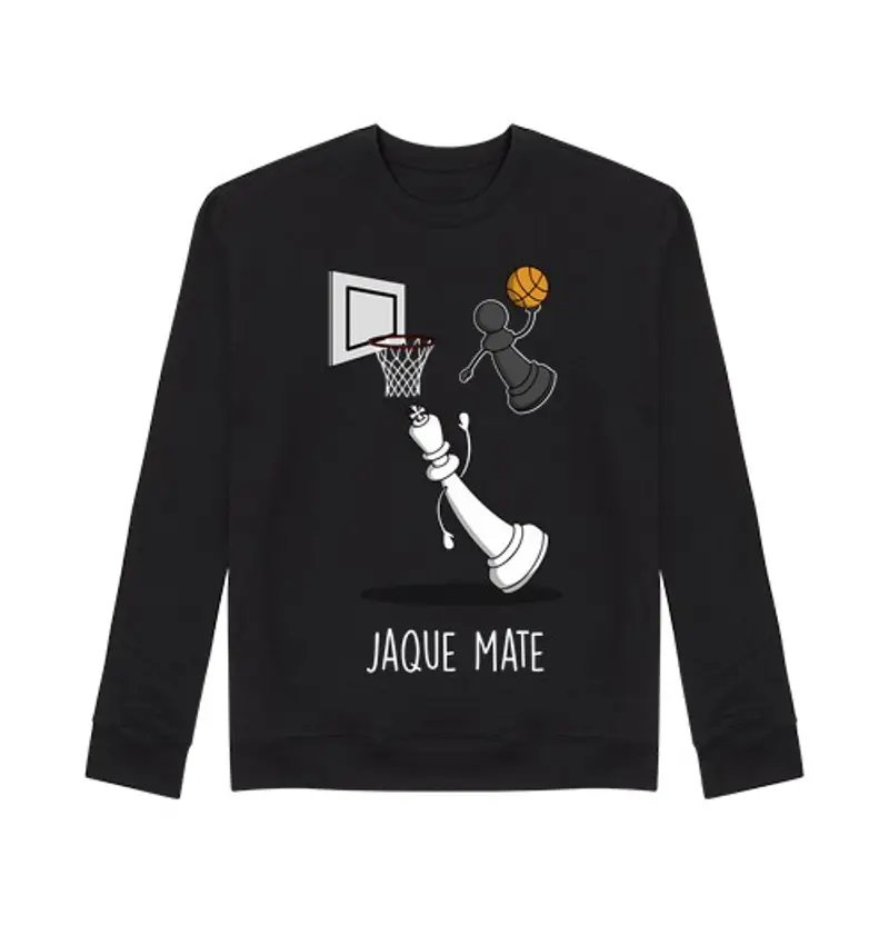 Felpa unisex scacco matto nero