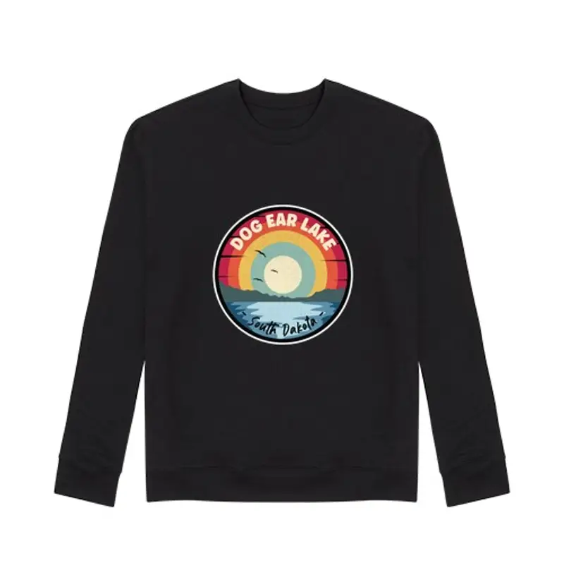 Felpa unisex scena colorata del lago dell39orecchio