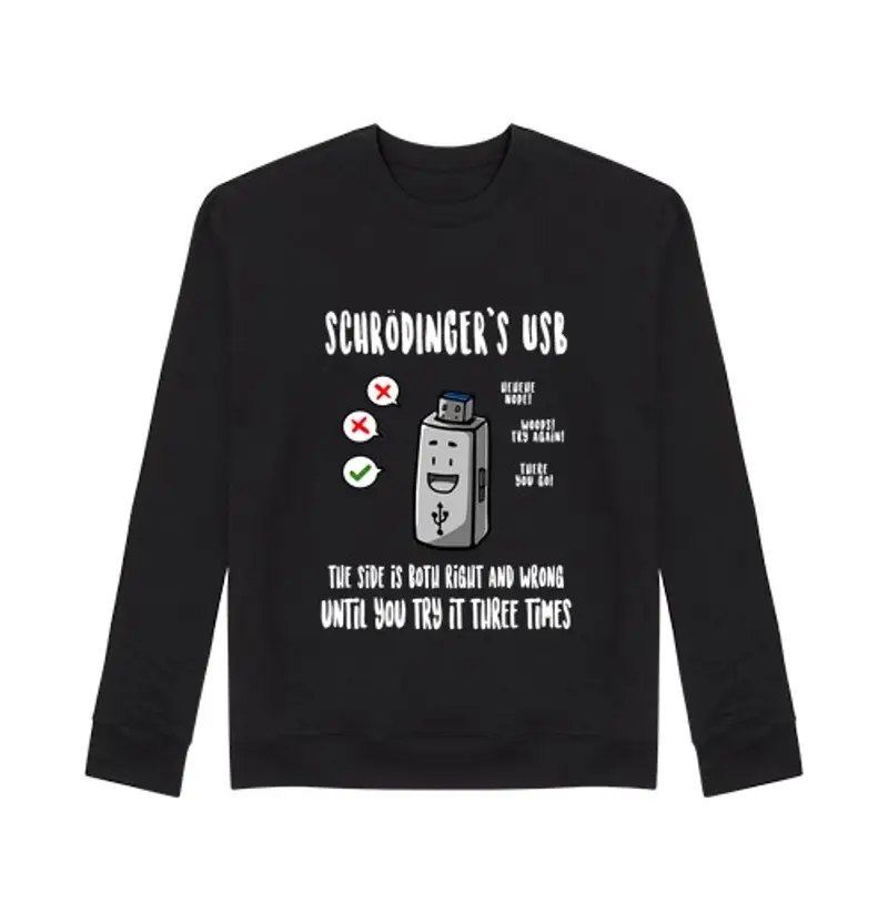 Felpa unisex Schrödinger's USB felpa