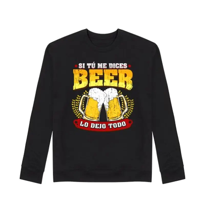 Felpa unisex se mi dici birra regalo birra umorismo alcol