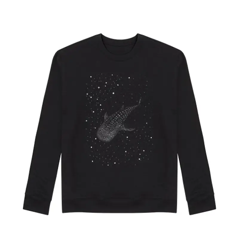 Felpa unisex shark balena cosmico - felpa