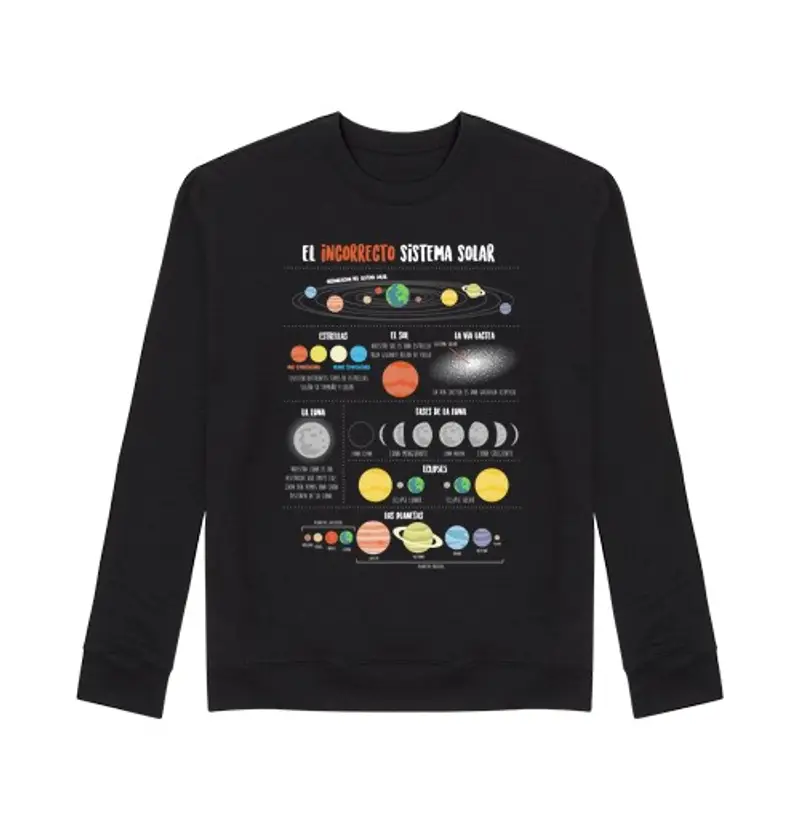 Felpa unisex sistema solare