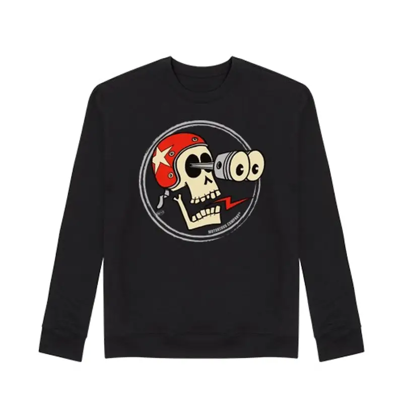 Felpa unisex skull pistone