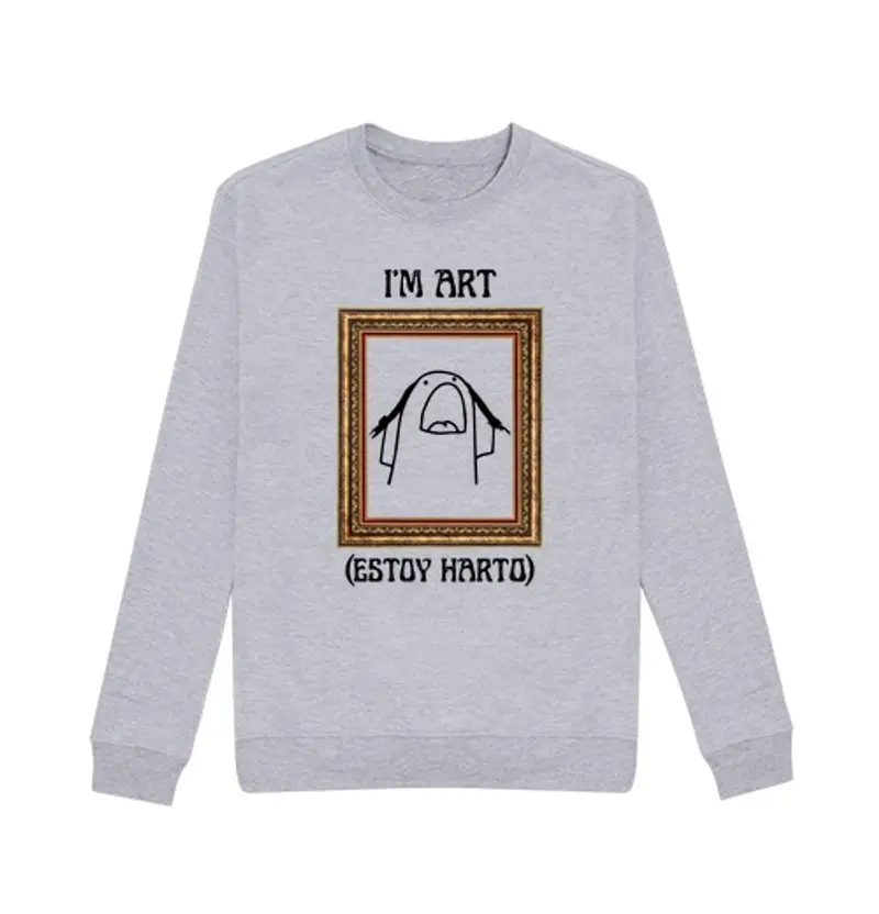 Felpa unisex sono arte sono stufo