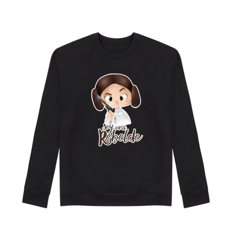 Felpa unisex sono una bordo bianco ribelle