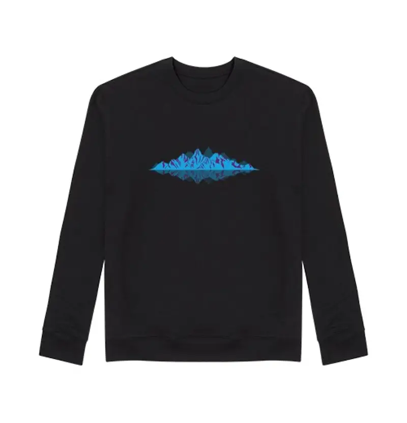 Felpa unisex specchio delle montagne