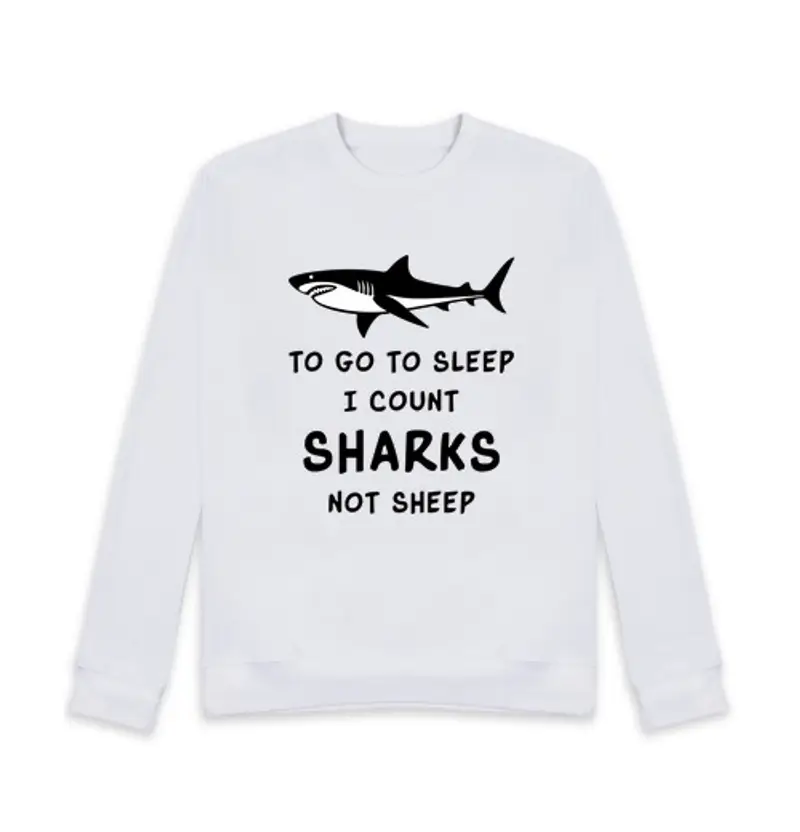 Felpa unisex squali pinna di squalo pesce mare ocean