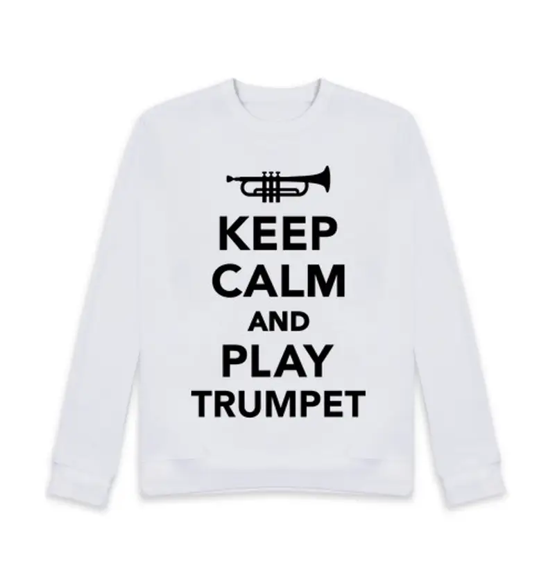 Felpa unisex stai calmo e suona la tromba