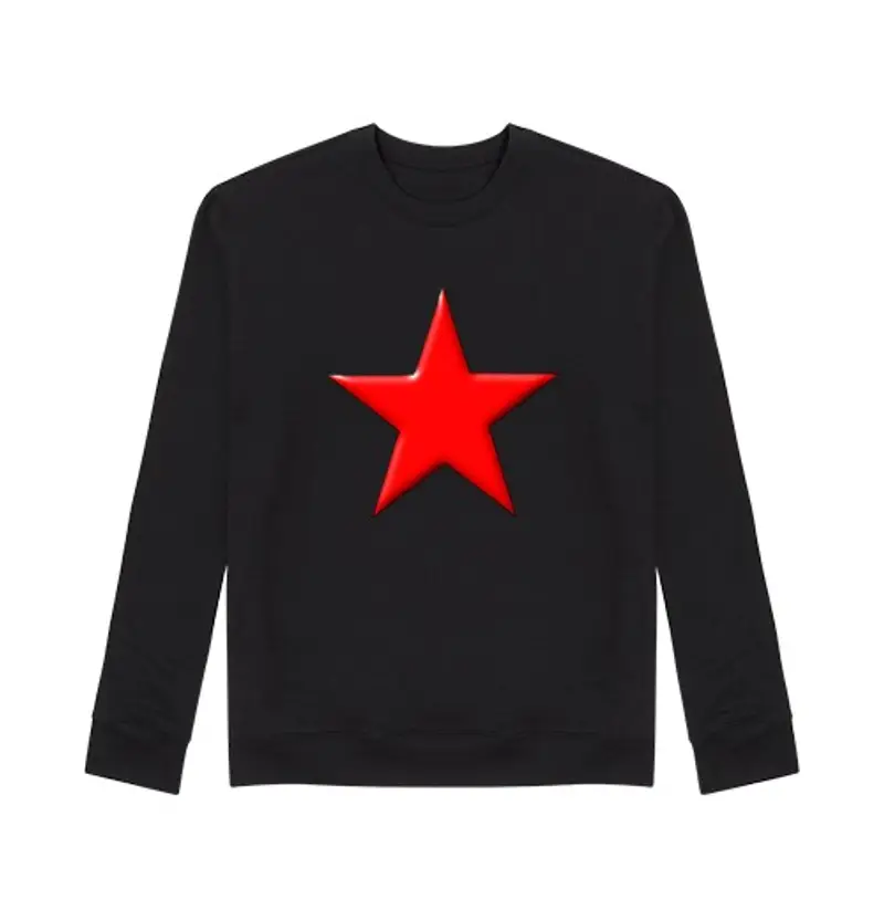 Felpa unisex stella rossa