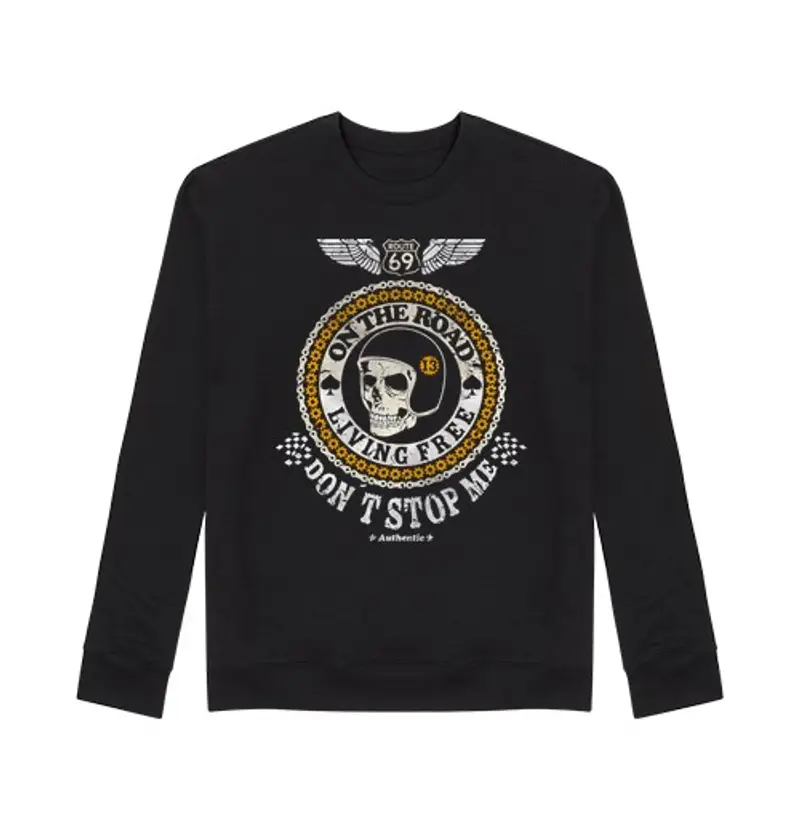 Felpa unisex sulla road living libero