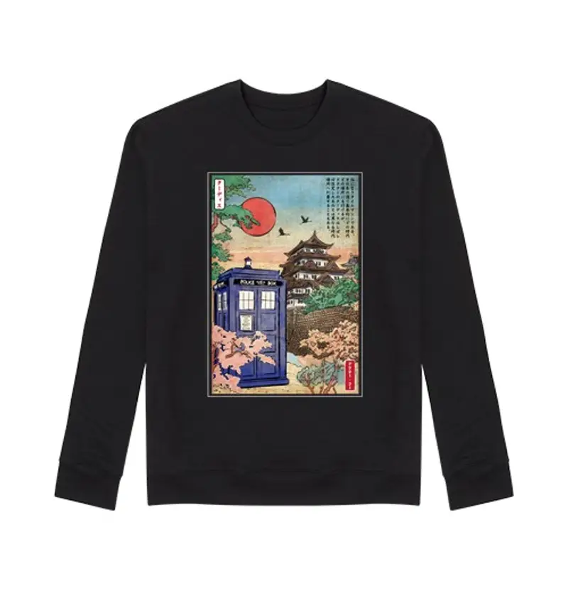 Felpa unisex tardis in ja pan