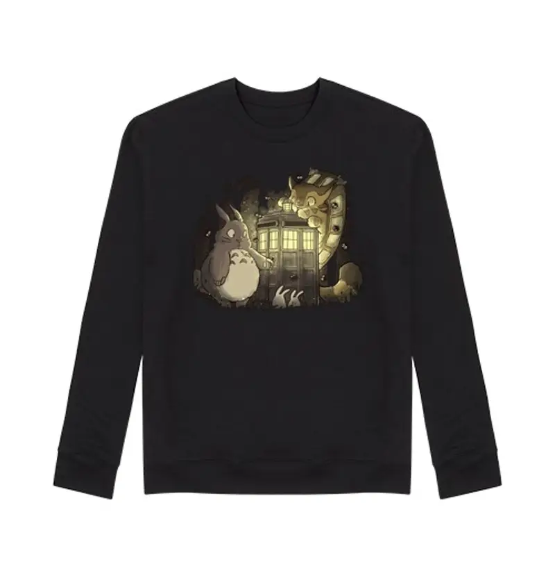 Felpa unisex tardis nella foresta