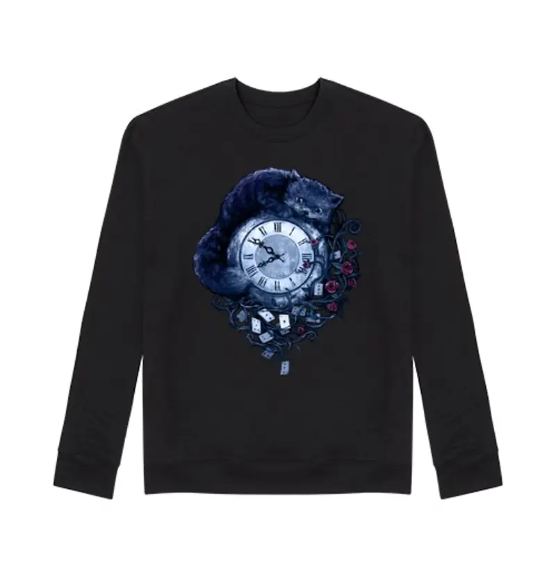 Felpa unisex tempo nel paese delle meraviglie