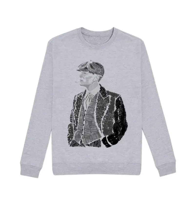 Felpa unisex thomas shelby uomo, felpa, grigio vigoroso