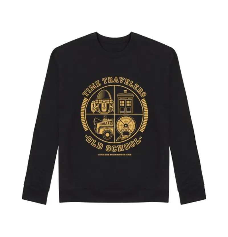 Felpa unisex time di viaggio old school