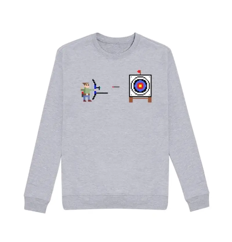 Felpa unisex tiro con l'arco vintage arcade 3
