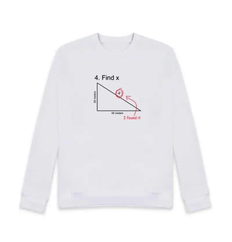 Felpa unisex trova la x