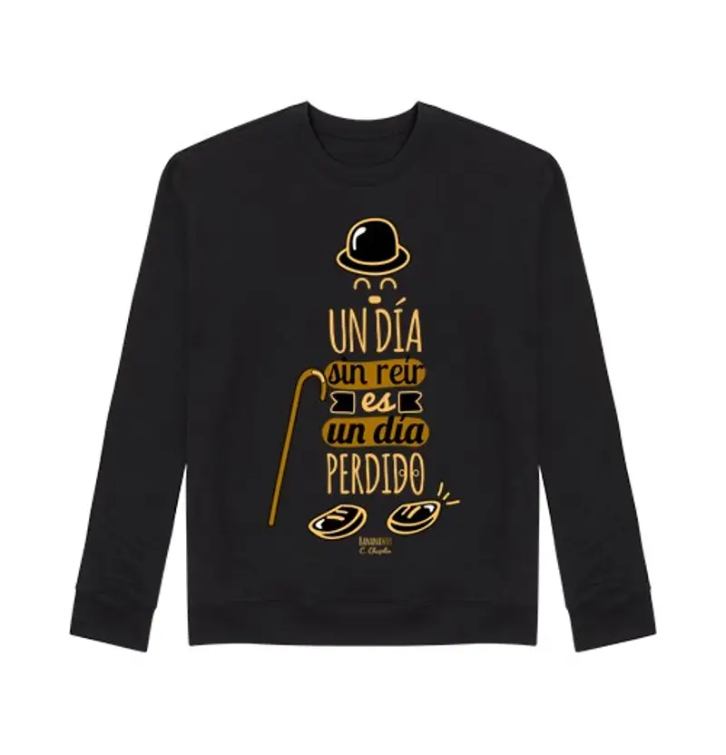 Felpa unisex un giorno senza ridere