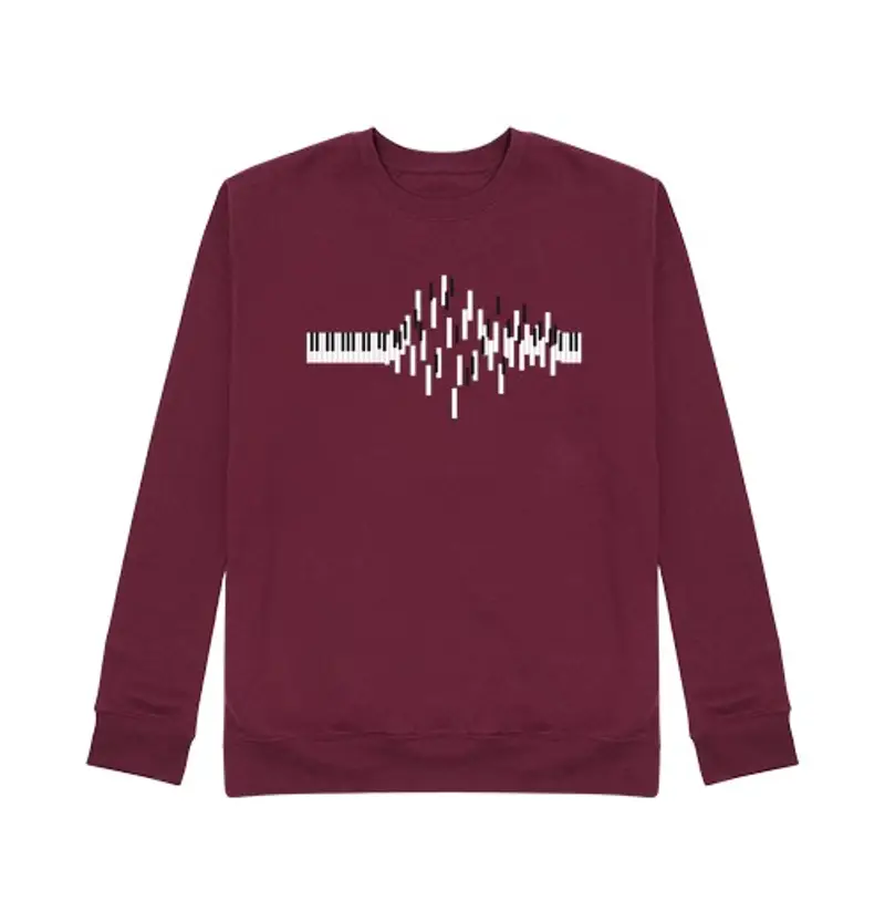 Felpa unisex Uomo, felpa, bordó melange