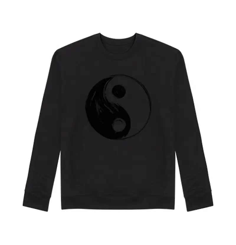 Felpa unisex yin e yang - black edition