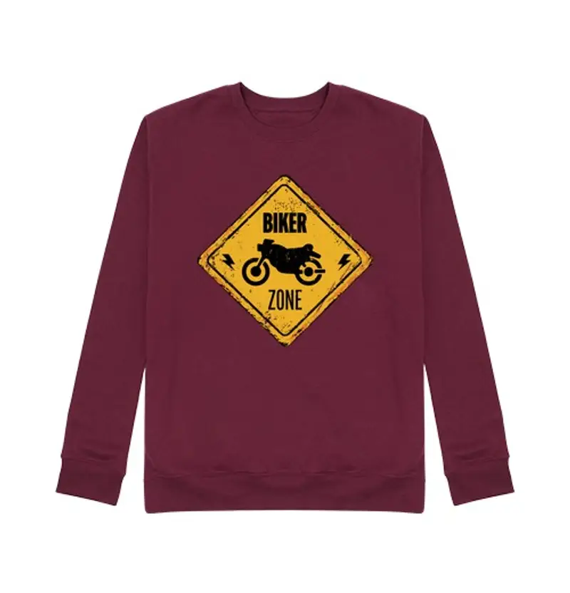 Felpa unisex zona per motociclisti