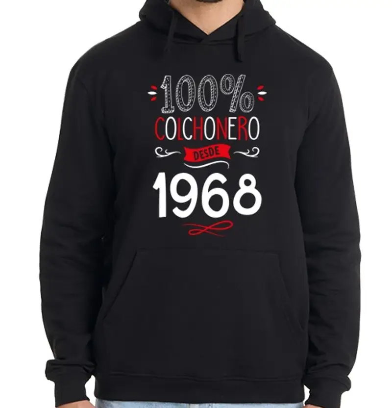 Felpa uomo con cappuccio 100% materasso one ro dal 1968