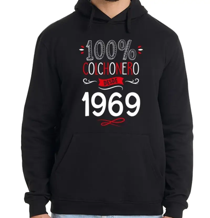 Felpa uomo con cappuccio 100% materasso one ro dal 1969