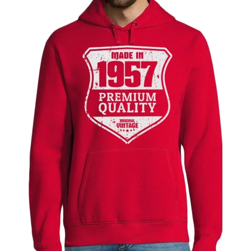 Felpa uomo con cappuccio 1957 qualità premium