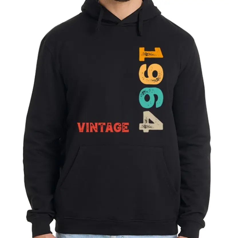 Felpa uomo con cappuccio 1964 60 anni