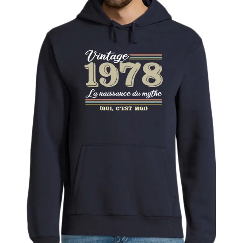 Felpa uomo con cappuccio 1978 anno di nascita e divertente regal