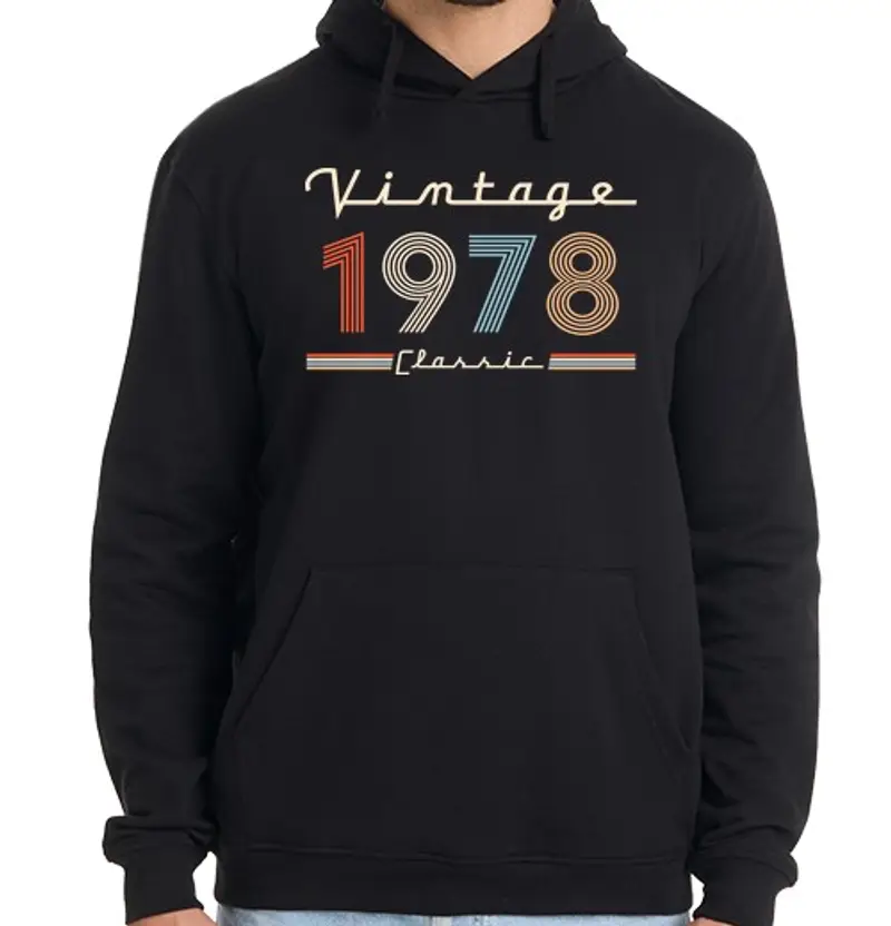 Felpa uomo con cappuccio 1978 - vintage c le sic